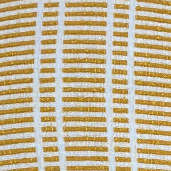 Anthropologie W5 Mustard Cream Striped Twist Bottom Top Blouse-L - Picture 7 of 10